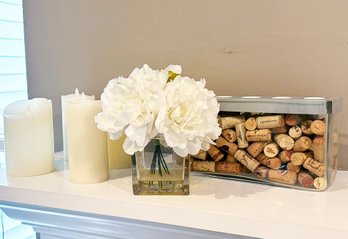 Candle And Wine Cork Decor