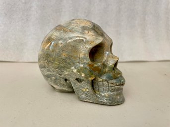 Pale Ocean Jasper Skull, 1 Lb 10.4oz