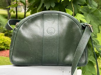 Fendi Hunter Green Leather Crossbody Pocketbook