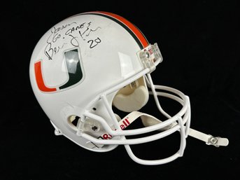 Berni Kosar Signed Univ Of Miami Hurricanes Helmet