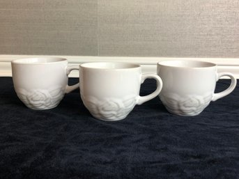 Christian Dior French Country Rose In Oyster Coffee Cups Set Of 3