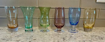 Lot Of Six Colorful LENOX Glasses