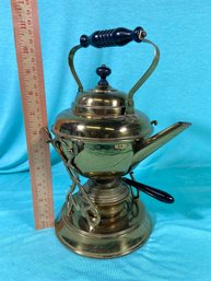 Trade Marked S.s. & Co Brass Teapot Kettle With Stand And Burner