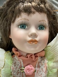 Porcelain Doll In Peach