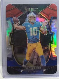 2022 Panini Select Prizm Justin Herbert Die Cut Insert Card - C