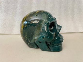 Dark Ocean Jasper Skull, 2 Lb 4.3oz