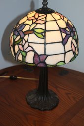 10 Dia 17 Tall Floral Stained Glass Lamp