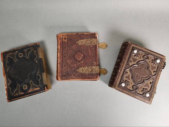 Three Beautiful Antique Family Photo Albums