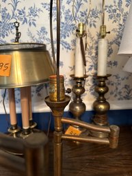 Two Matching Lamps One Floor Lamp One Table Lamp  All Brass