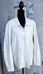 Bally Of Switzerland- Men's White Italian Leather Jacket