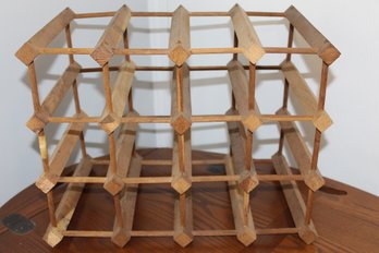 12 Bottle Wood Wine Rack