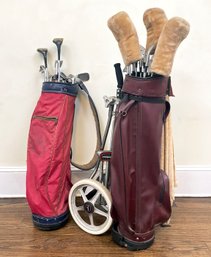 Golf Clubs In Bags - Dave Hill And Northwestern