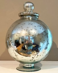 A Large Mercury Glass Apothecary Style Vessel