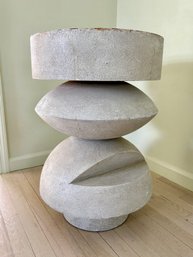 Faux Cement Stacked Table