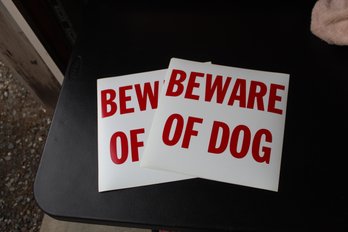 5 12' X 12' Vinal Beware The Dog Posters