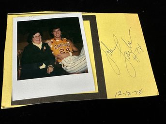 Polaroid With Cavs Player John Lambert And Signature On Paper