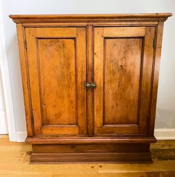 Pine Cabinet W Brass Door Closures- Purchased From A Family Farm In Leeds Maine- Over 100 Yrs. In The Family