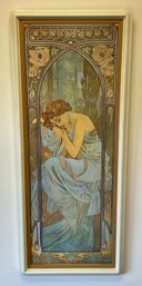 Offset Lithograph Of Alphons Mucha Night's Rest