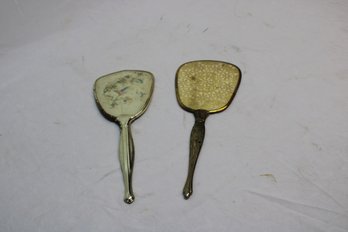 2 Vintage Hand Held Mirrors