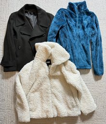 Women's Peacoat Jackets & 2 Fleeces, Size Extra Small By The North Face, Apparis & More