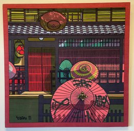 Fabric Wall Art By Clifton Karhu 'Morning In Gion'