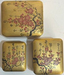 Vintage Lacquer Asian Nesting Boxes
