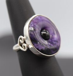 RARE! Signed Carsi Taxco Mexico Sterling Silver Amethyst Ring