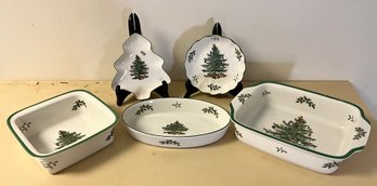 Spode Christmas Tree Serving Pieces ~ Vegetable Bowl, Casseroles & More ~