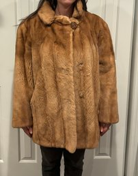 Gorgeous Sheared Mink Fur Car Coat Purchased $3,000
