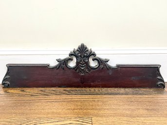 An Antique Carved Mahogany Painted Wood Backstop