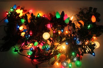 Mixed Lot Of Vintage Large Bulb Outdoor Colored Christmas Lights - Lot 3