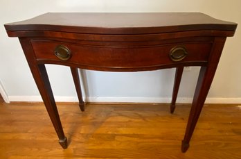 Vintage Desk Game Table With Swivel Top