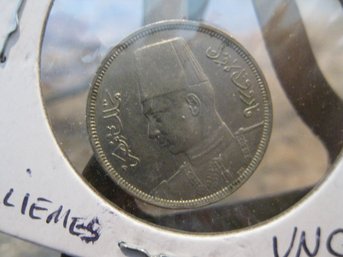 1941  EGYPT  5 MILLIEMES COIN -  UNC