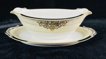 Noritake China Gravy Boat Attached Under Drip Plate