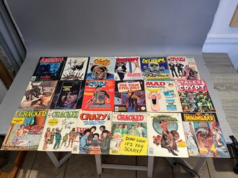 Lot Of 18 Vintage Magazines On Horror, Comics, And More