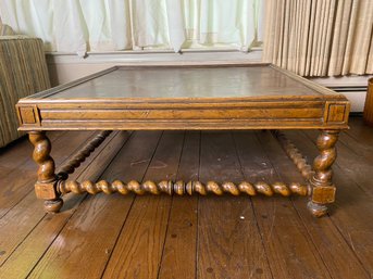 Vintage Coffee Table With Barley Twist Legs