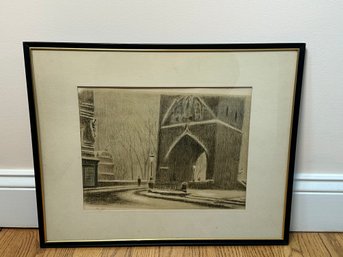 Beautiful Black & White Arch Sketch Numbered Print