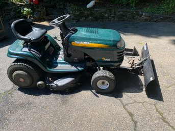 Craftsman LT1000 Riding Mower With Plow And Wheel Weights