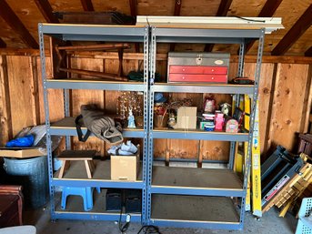 Pair Of Garage Storage Shelving Units