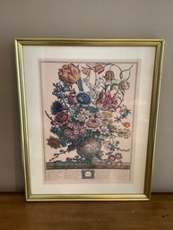 FRAMED MARCH FLORAL VASE PRINT