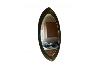 Mid Century  Green Oval Sirocco Wall Mirror