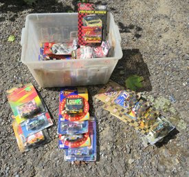 Box Of New In Package Toy Cars, Hot Wheels, Nascar & Racing Champions