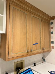 A Collection Of Custom Oak Cabinets - Uppers And Lower - Laundry