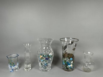 Beautiful Glass Vases With Glass Decorations