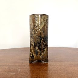 A 9 Inch Handmade Tri-pod Pottery Vase