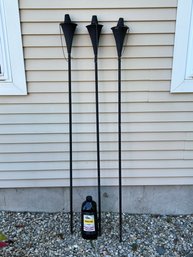 Lot Of 3 Tiki Torches