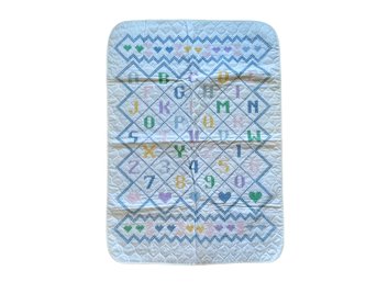 ABC Handmade Cross Stitch Needlepoint Quilt