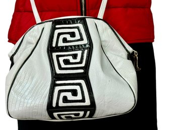 Vintage Sharif White & Black Purse