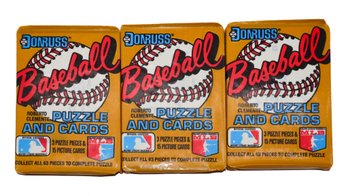 3 1987 Unopened DonRuss Baseball Puzzle And Cards