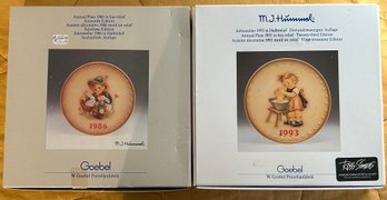 NIB 1986 & 1993 Hummel Annual Collectors Plate